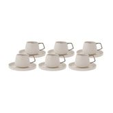 Ensemble de tasses à café Karaca Saturn Platinum pour 6 personnes